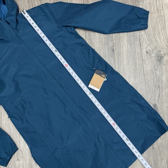 The North Face Daybreak Rain Parka Size Large Womens Midnight Petrol Blue $180 - Picture 3 of 13